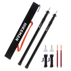HIKEMAN Teleskopstange für Zelte - Verstellbar 90-230 cm für Planen und Markise Aluminium Copa
