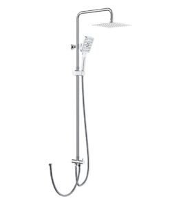 Rainsworth Duschsystem ohne Armatur Chrom 30x30 cm Quadratisch Regendusch Dusche Set