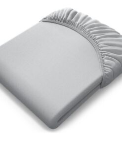 Bodyguard Jersey-Spannbettlaken 90-100x200 cm Silber Robust Waschbar Rundum-Gummizug