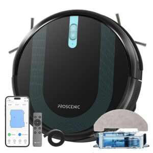 Proscenic 850T Saugroboter für Teppiche, Hartböden und Tierhaare mit 3000Pa Kraft und Wischfunktion, für jedes Haushalts
