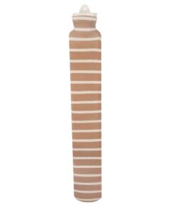 Sänger Wärmflasche 2,5 Liter, Strickbezug Erdstreifen, Beige, Warmegear für Athleten, Ausdauersport, Beige Striped Wärmf