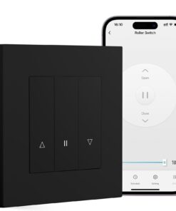 BSEED Smart Zigbee Rolladenschalter Alexa Kompatibel Schwarz | BSEED Smart Jalousie Schalter Unterputz Schwarz | BSEED