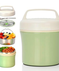 ADDLIVE Thermobehälter für Essen 1200ML - Warmhaltebehälter für Kinder & Erwachsene, Edelstahl Thermobox mit Klapplöffel