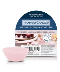 Yankee Candle rosa Kirsche und Vanille Wachsschmelze für den Zuhause-Bereich mit erfrischend-früchtem Duft und zärtlich