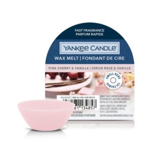 Yankee Candle rosa Kirsche und Vanille Wachsschmelze für den Zuhause-Bereich mit erfrischend-früchtem Duft und zärtlich