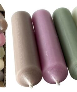 Kerzenfarm Hahn Kurze Bunte Stabkerzen - Premium QualitätMade in Germany - 25 Stück 10cm Länge 22mm Durchmesser Pastellf