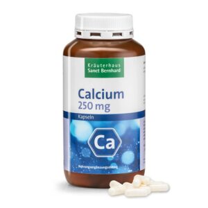 Calcium 250 mg Kapseln - Reinestes Calcium für Gesunde - Gesunder Knochenapparat und Zähne - 300 Kapseln