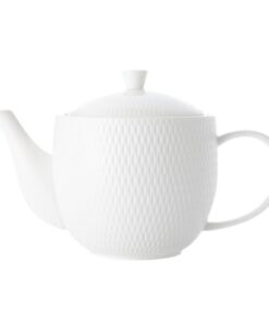 Maxwell & Williams DV0064 Teekanne Weiß, 1000 ml - Porzellan - Geschenkidee - klassisch - Serie Diamonds