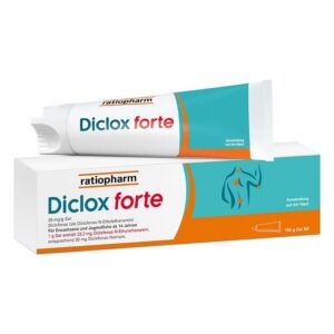 Diclox Forte Schmerzgel 2% Ratiopharm - Für Schmerzbekämpfung bei Arthrose, Sportverletzungen, bei steifen Gelenken 150