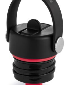 HYDRO FLASK Spülmaschinenfestes Strohdeckel mit Wabenisolierung - Auslaufsicher für Standard-Öffnung - Black