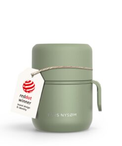 LARS NYSØM Edelstahl Thermobehälter 350ml Sage Green - Auslaufsicher Doppelwandig Vakuum für Heiße Kalte Speisen