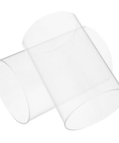 2 Stück Transparent Windlicht Glas Zylinder für Kerzen und Teelichter ohne Boden 10 x 15 cm Durchmesser Kerzenhalter