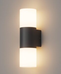 Klighten Up and Down Außenlampe Schwarz für Eingang und Terrasse | Klighten IP54 Aluminium Außenleuchte für Modernes De