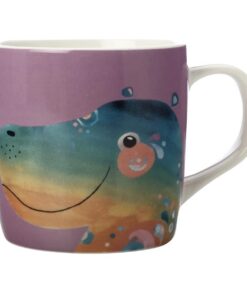 Maxwell & Williams DX0921 Porzellan Kaffee-Tasse Hippo – 420 ml – Geschenkbox mit buntem Tier-Motiv