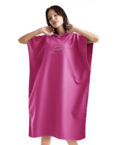 Flintronic Mikrofaser Poncho Quick Dry 110x80cm Strand Surfen Rosa