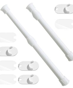 Teleskopstange 2 Teilige Klemmstange 40-70 cm für Duschvorhänge ohne Bohren, Weiß - klemmbare Gardinenklemmstange