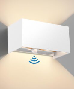 24W Außenwandleuchte mit Bewegungsmelder | Energi efficient | für Flur und Weg | IP65 Wandler | Warmweiß LED | eingesch.