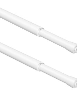 2er Teleskopstange zum Klemmen – 3‑in‑1 Spannstange ohne Bohren, Ø13 mm, verstellbar 80–110 cm, Weiß