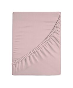Spannbettlaken für Einzelbett Rosa OEKO-TEX STANDARD 100 + 100% Baumwoll-Jersey + Elastisch auf 4 Seiten + 80/90 x 190/2