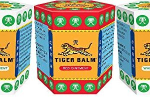 White Tiger Balm 21 g + Red Tiger Balm 21 g - Für Schmerzen im Sport - Massagecreme für Muskeln - 3er-Pack