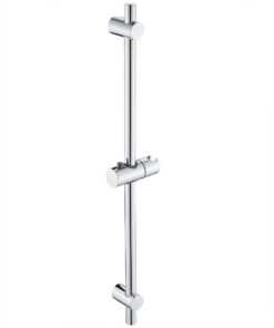 TRUSTLIFE Edelstahl Duschstange 68cm silber - variable Halterung 360° drehebar - passt zu bestehenden Bohrlöchen