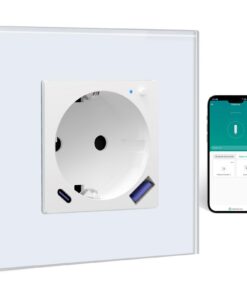 BSEED ZigBee Steckdose mit Verbrauchsmessung Smart Wandsteckdose Alexa compatible Weiß BSEED ZigBee Steckdose 20W USB C