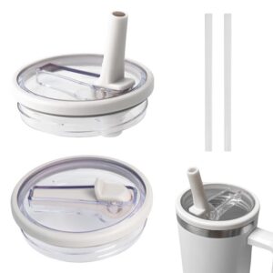 Stanley Cup Ersatzdeckel 2 Stück Wasserdichter Lid mit Trinkhalm für 40oz Becher