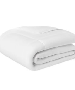 Amazon Basics Ganzjahr Bettdecke 300 GSM - Hypoallergene Steppdecke mit Daunenalternative Füllung, 200 x 200 cm, Weiß Gl