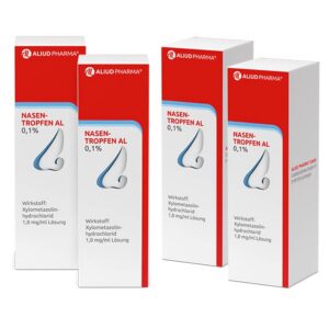 ALIUD PHARMA Nasentropfen 0,1% abschwellende Wirkung für verstopfte Nasen | ALIUD PHARMA Nasentropfen 0,1% Lösung 10 ml