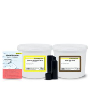 Magnesium-Gel Baukasten Set - Zubereitung von Magnesiumchlorid-Gel selbstgemacht mit Pumpspendern für Wellness-Loversley