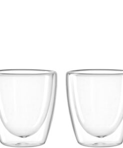 Leonardo DUO Doppelwandbecher 2er Set - Glas für Tee, Espresso oder Doppio - Hochwertige Heißgetränktassen - 7,1 cm altu