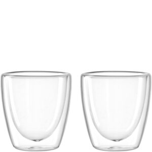 Leonardo DUO Doppelwandbecher 2er Set - Glas für Tee, Espresso oder Doppio - Hochwertige Heißgetränktassen - 7,1 cm altu
