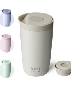 Thermobecher für Kaffee oder Tee Grau 350ml Easy Quick-Press-Verschluss Isolierbecher Travel Mug Classic