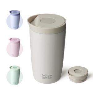 Thermobecher für Kaffee oder Tee Grau 350ml Easy Quick-Press-Verschluss Isolierbecher Travel Mug Classic