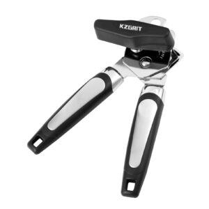 Sicherheits Edelstahl Dosenöffner für Ältere mit Arthritis (Schwarz) Edelstahl Dosenöffner mit Ergonomischem Griff für