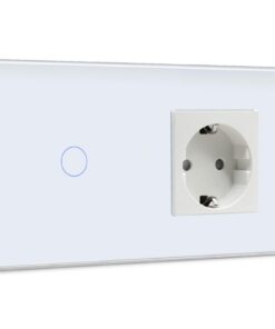 BSEED Touch Lichtschalter 1 Fach 1 Weg für Zuhause mit LED Anzeige und Glasrahmen