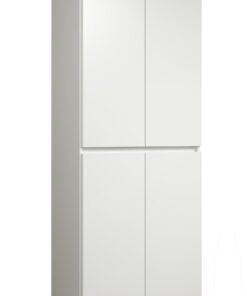 Trendteam Nevada Mehrzweckschrank Weiß - Mit 4 Türen, 6 Einlegeböden & 1 Kleiderstange - (74x191x34 cm) - Grifflose Türe
