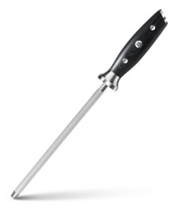Stahl Messerschärfer Shan Zü Wetzstahl 20 cm, Schärfen Sie Ihr Messer optimal, perfekter Schneid, robust und praktisch f