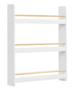 SONGMICS Kinder Bücherregal GKR013W02 - 3 Ebenen, Spielzeugregal, weiß-naturfarben für Kinderzimmer