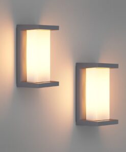 Klighten 2 Stück moderne Außenwandleuchte, IP65 Wandlampe, geeignet für Innen und Außen, Constantin-Anthrazit (Max. 60W,