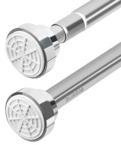 50-85cm ausziehbare Duschvorhang-Spannstange ohne Bohren, Edelstahl Teleskopstange, verstellbar durch Drehen, für Badezi