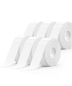 SUPVAN Endlos-Etikettenband Value Pack (15 mm × 6 m/Rolle) für E10 / E11 / E16 Etikettendrucker, schwarz auf weiß