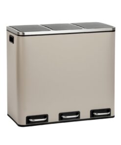 SVITA TM3X18 Mülltrennung Papierkorb 3 Fächer 54L Recycling taupe Farbe