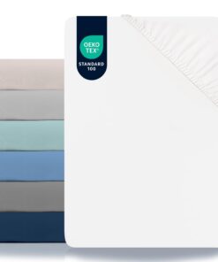 Dreamzie - Spannbettlaken 80x200cm - Mikrofaser - Kinder - Schlafzimmer - Soft und bequem - 100% Polyester - Alabasterwe