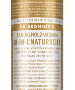 Dr. Bronner’s 18-IN-1 Naturseife Sandelholz Jasmin 120 ml | Organic Flüssigseife mit Bio-Ölen | Fair Trade Multifunktion