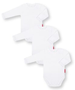 Marcinkowski Baby Body Langarm ohne Aufdruck aus Baumwolle für Kleine aus 100% Baumwollstoff - perfekt zum Schlafen und