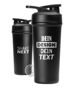ShakeNext® Edelstahl Shaker - FitNESSE.SHAKER mit Mixball 700ml, aussauber Druckverschluss, patentiertes Design (Persona