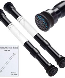Teleskopset 2 ausziehbare Stangen 23/26 mm Ø 40-70 cm Länge Schwarz