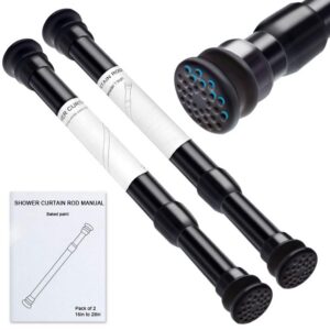 Teleskopset 2 ausziehbare Stangen 23/26 mm Ø 40-70 cm Länge Schwarz