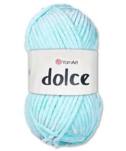Frida's Wollhaus YarnArt 100 g Dolce Chenille Wolle Garn für Stricken und Häkeln - Babyblau (749 Stück) - 64 Farben